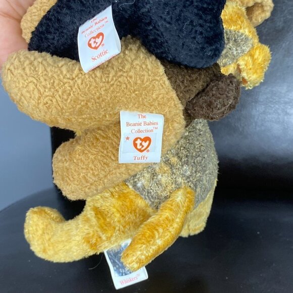 TY Beanie Babies Scottie Tuffy Whiskers Terrier Dog Stuffed Animals 4102 4108 - Picture 6 of 8
